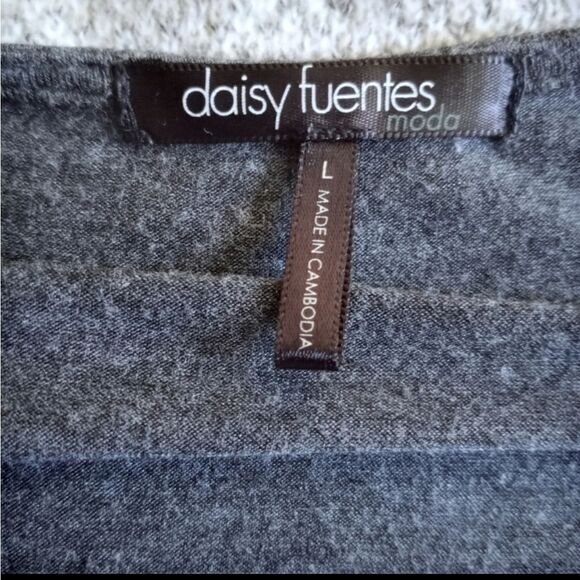 DAISY FUENTES GRAY/CHARCOAL DRESS SZ.L EUC - Picture 3 of 4